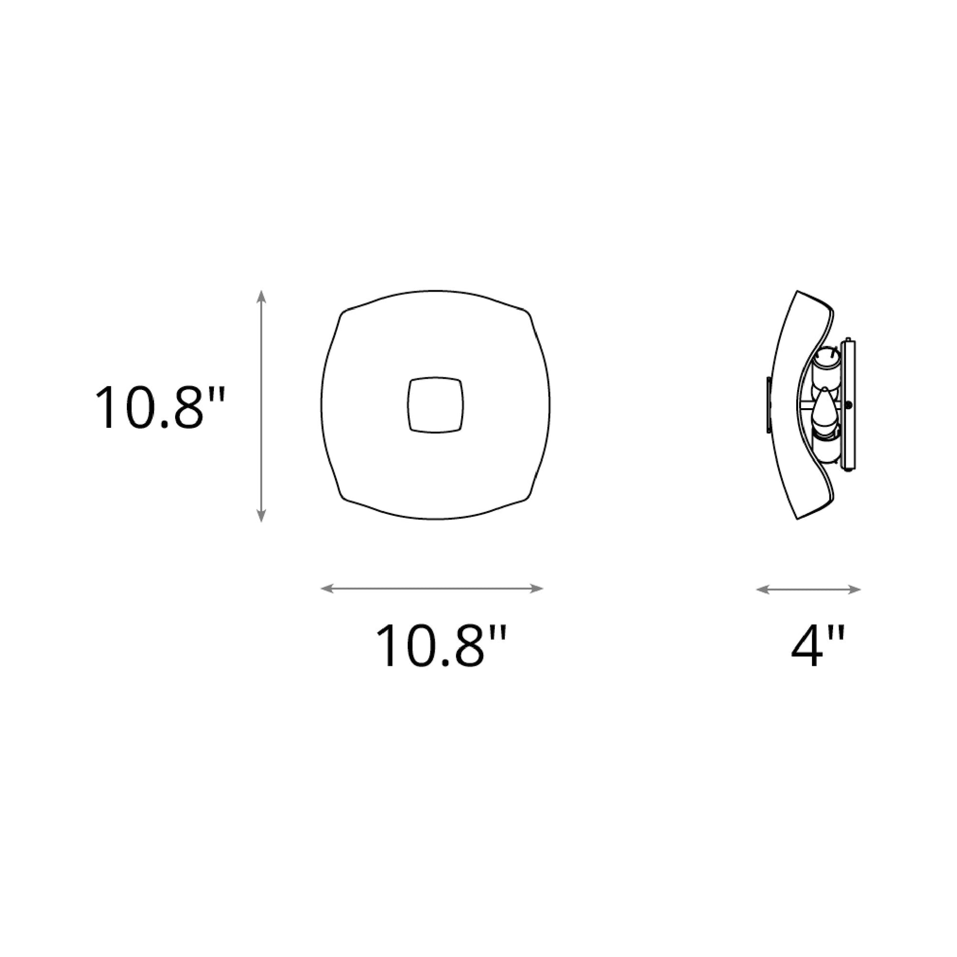 Astra Wall Light - line drawing.