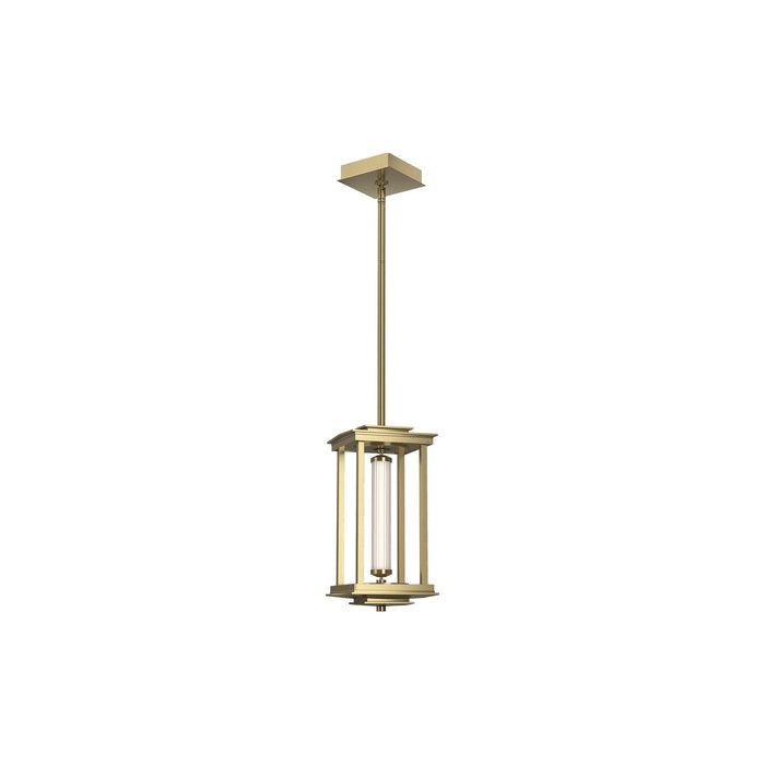 Athena LED Pendant Light in Modern Brass (15.2-Inch).