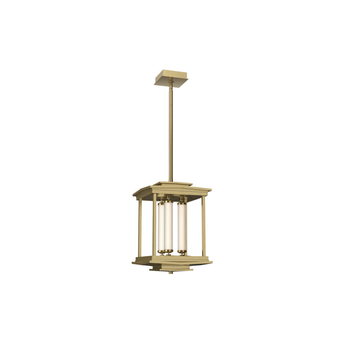 Athena LED Pendant Light in Modern Brass (18.2-Inch).