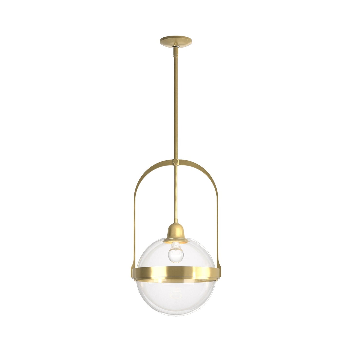 Apparatus Pendant Light in Modern Brass (Clear Glass).