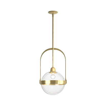Apparatus Pendant Light in Modern Brass (Clear Glass).