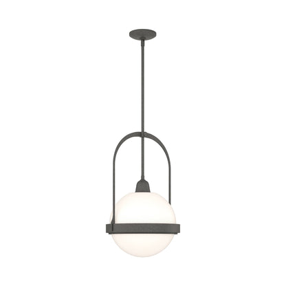 Apparatus Pendant Light in Natural Iron (Opal Glass).