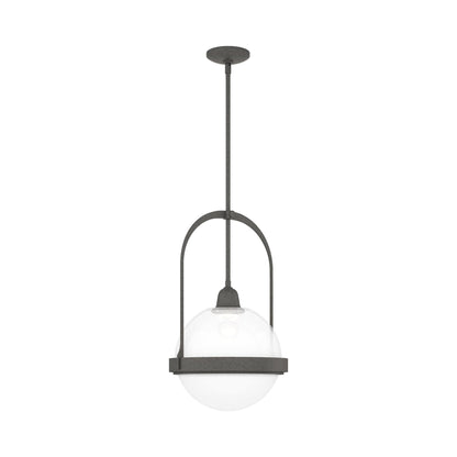 Apparatus Pendant Light in Natural Iron (Opaline Glass).