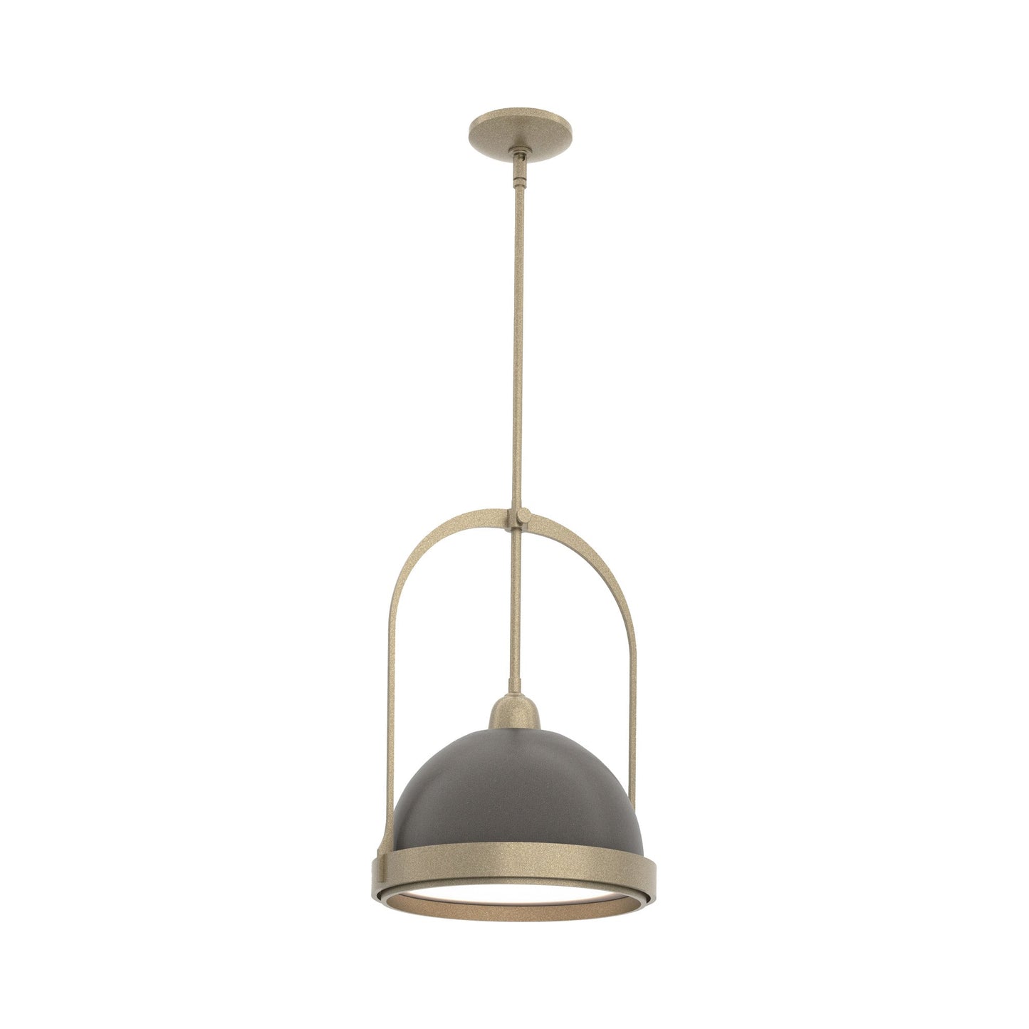 Atlas Pendant Light in Soft Gold/Dark Smoke.