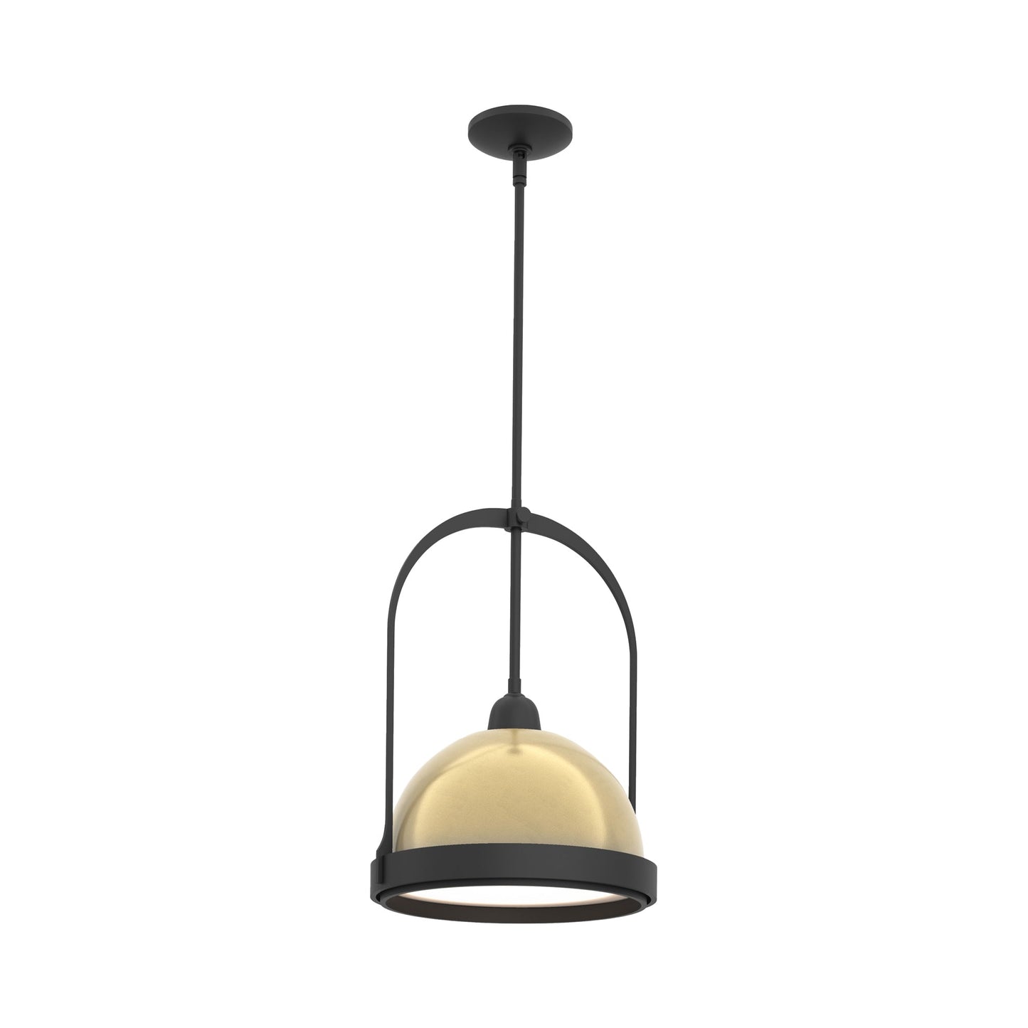 Atlas Pendant Light in Black/Modern Brass.
