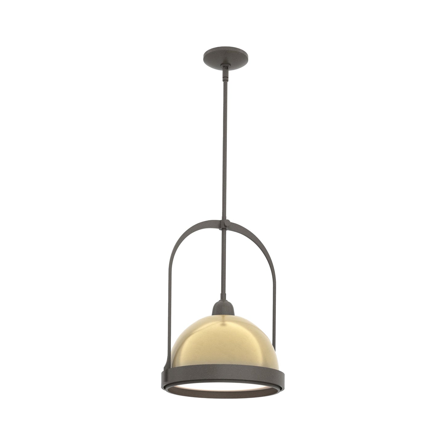 Atlas Pendant Light in Dark Smoke/Modern Brass.