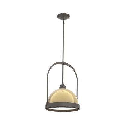 Atlas Pendant Light in Dark Smoke/Modern Brass.