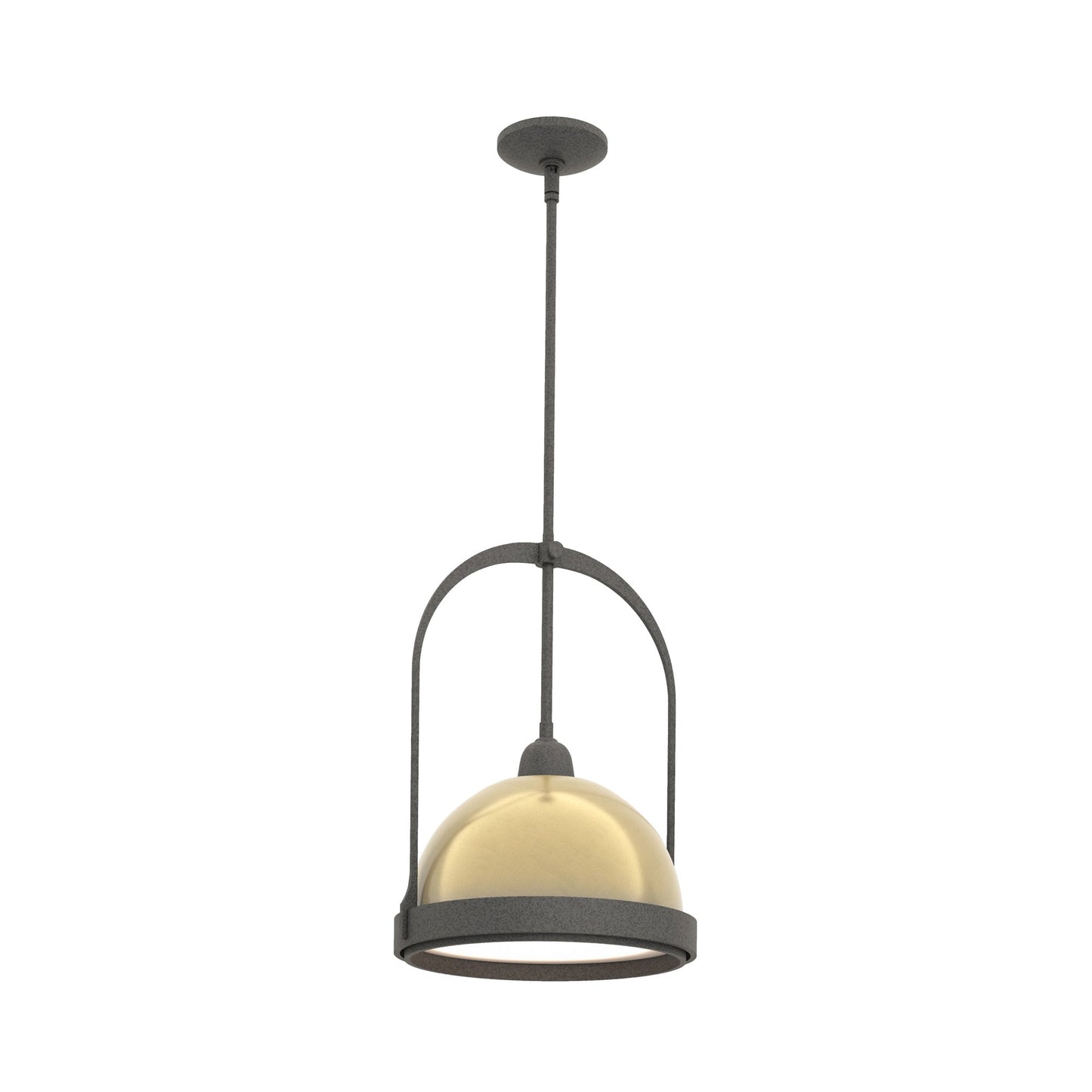 Atlas Pendant Light in Natural Iron/Modern Brass.