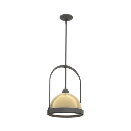 Atlas Pendant Light in Natural Iron/Modern Brass.