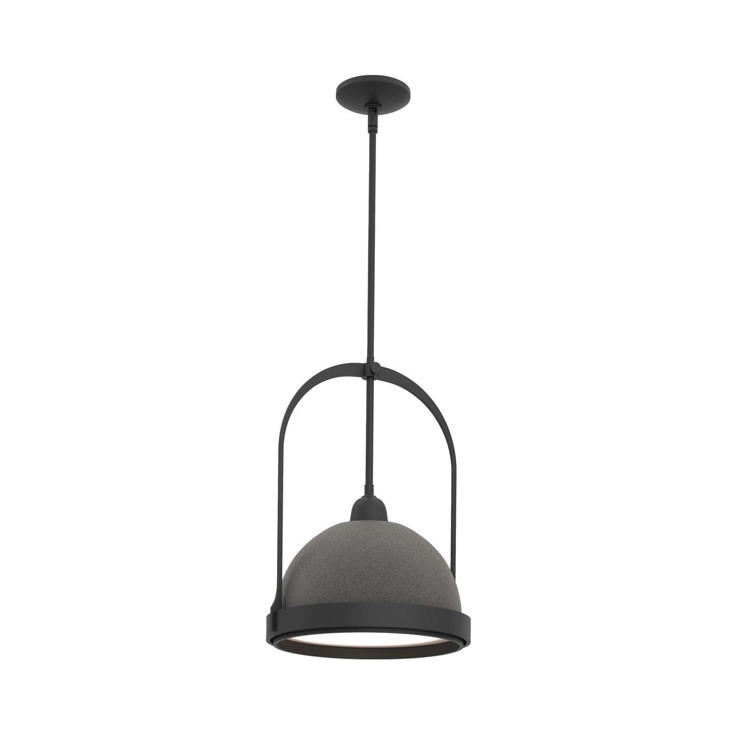 Atlas Pendant Light in Black/Natural Iron.