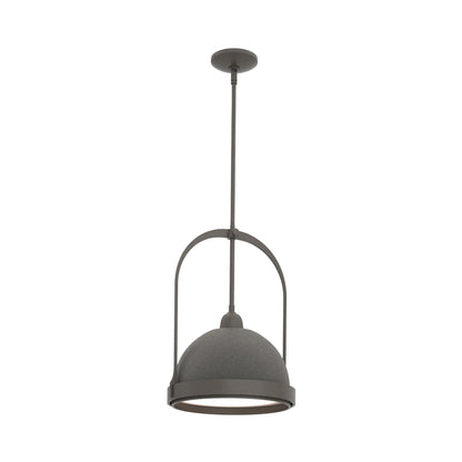 Atlas Pendant Light in Dark Smoke/Natural Iron.