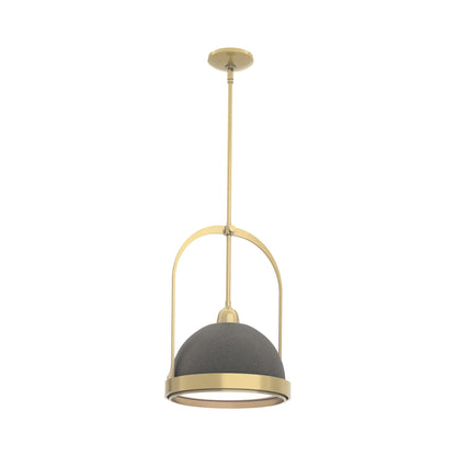 Atlas Pendant Light in Modern Brass/Natural Iron.