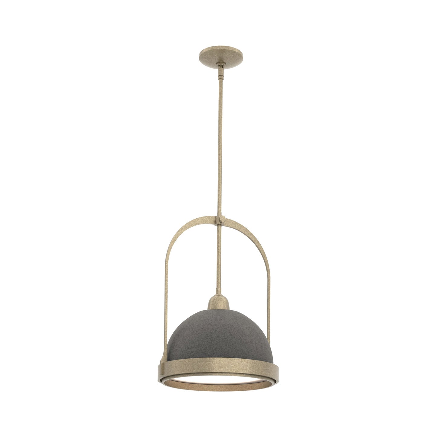 Atlas Pendant Light in Soft Gold/Natural Iron.