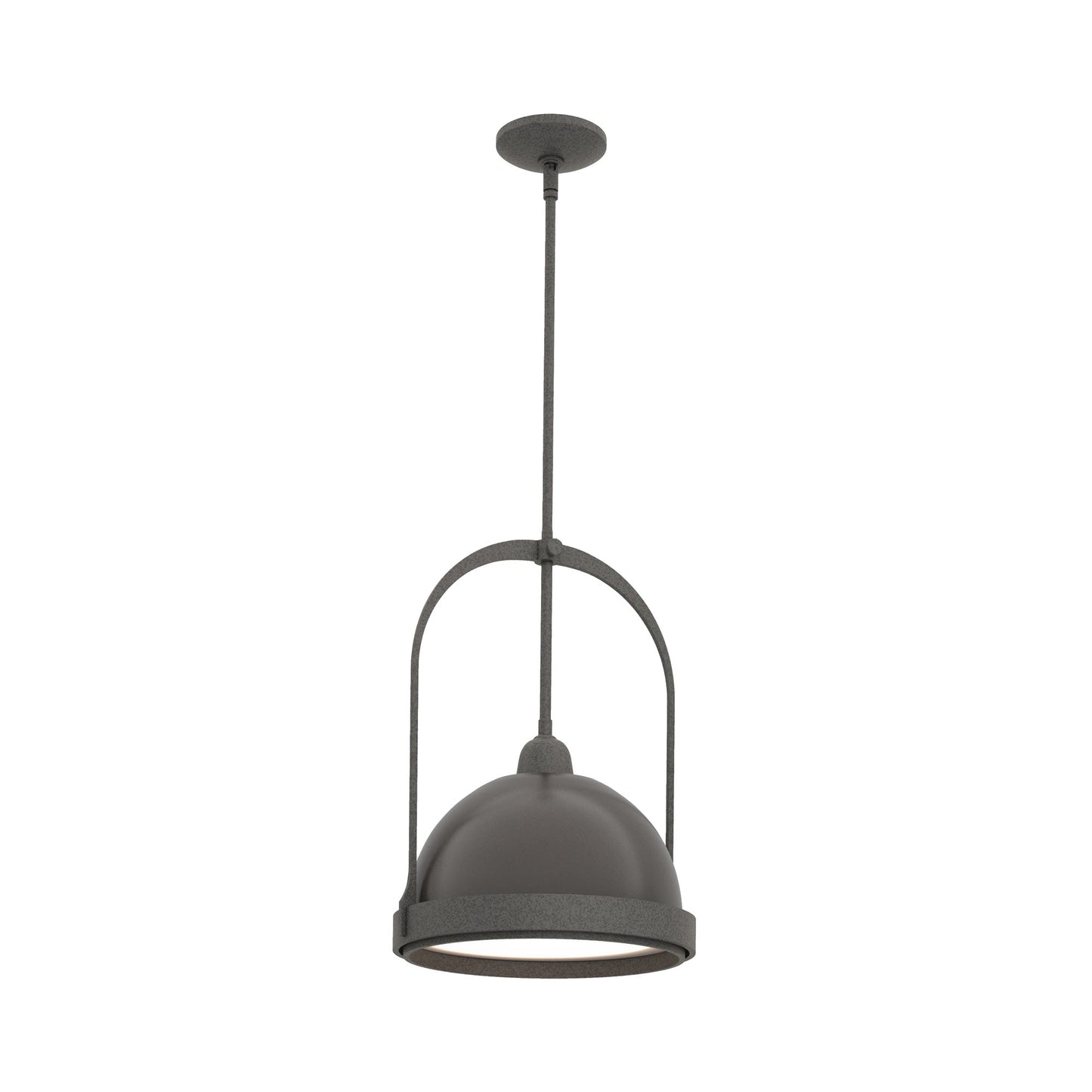 Atlas Pendant Light in Natural Iron/Oil Rubbed Bronze.