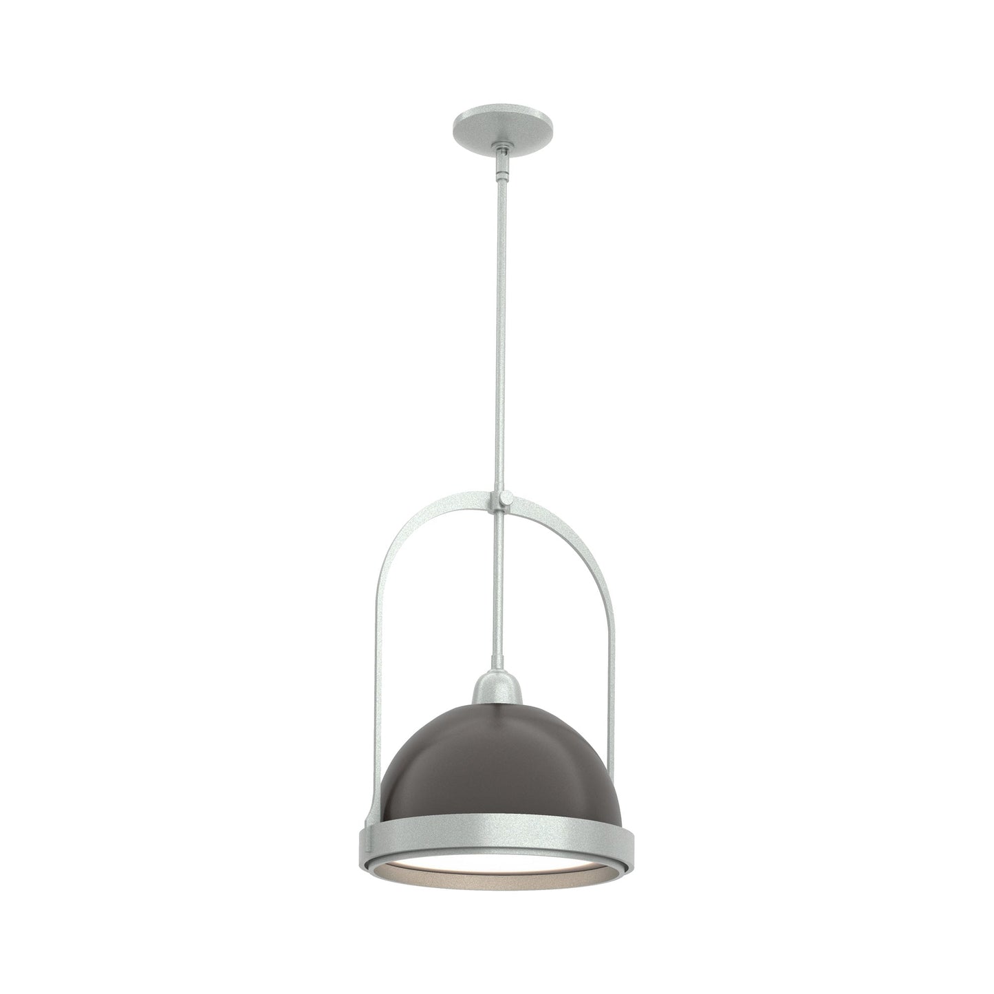 Atlas Pendant Light in Vintage Platinum/Oil Rubbed Bronze.
