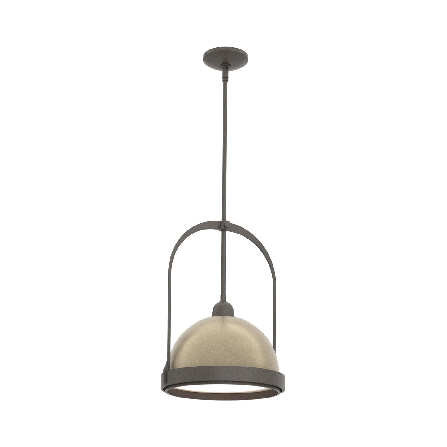 Atlas Pendant Light in Dark Smoke/Soft Gold.