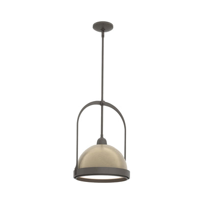 Atlas Pendant Light in Dark Smoke/Soft Gold.