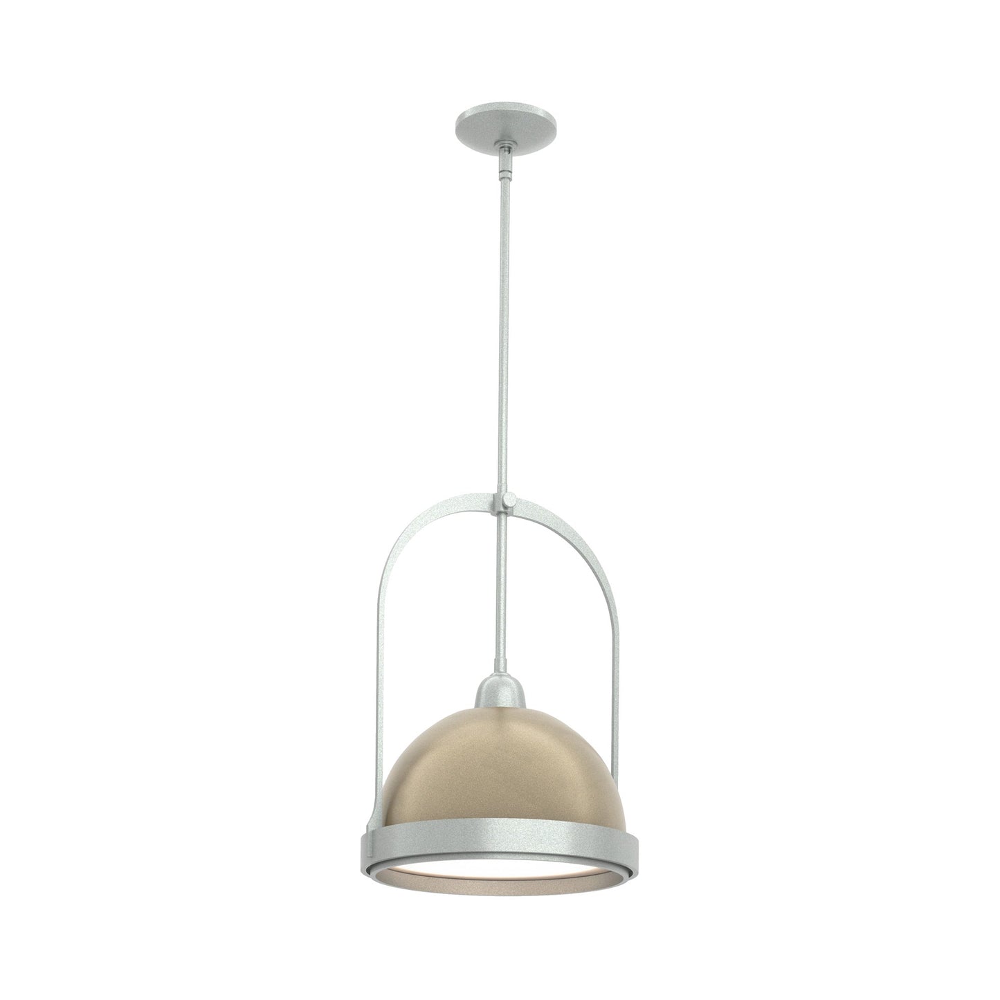 Atlas Pendant Light in Vintage Platinum/Soft Gold.
