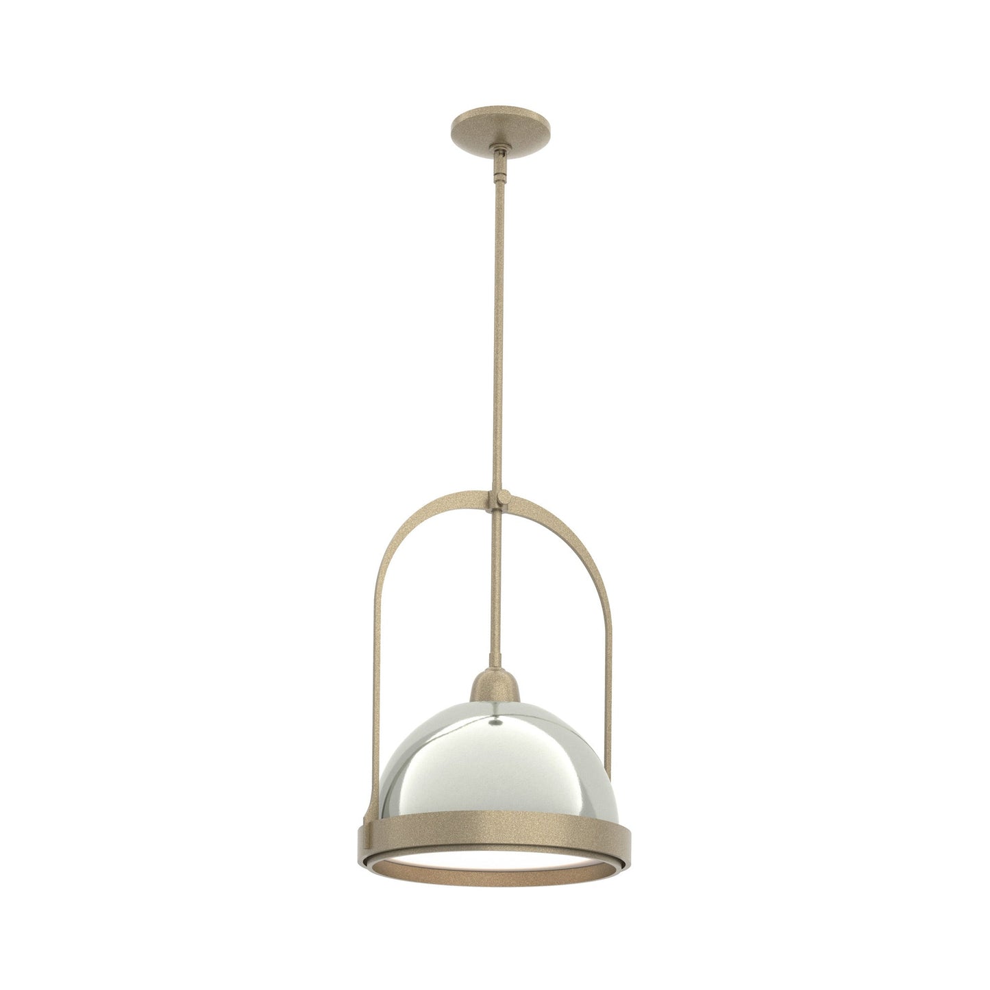 Atlas Pendant Light in Soft Gold/Sterling.