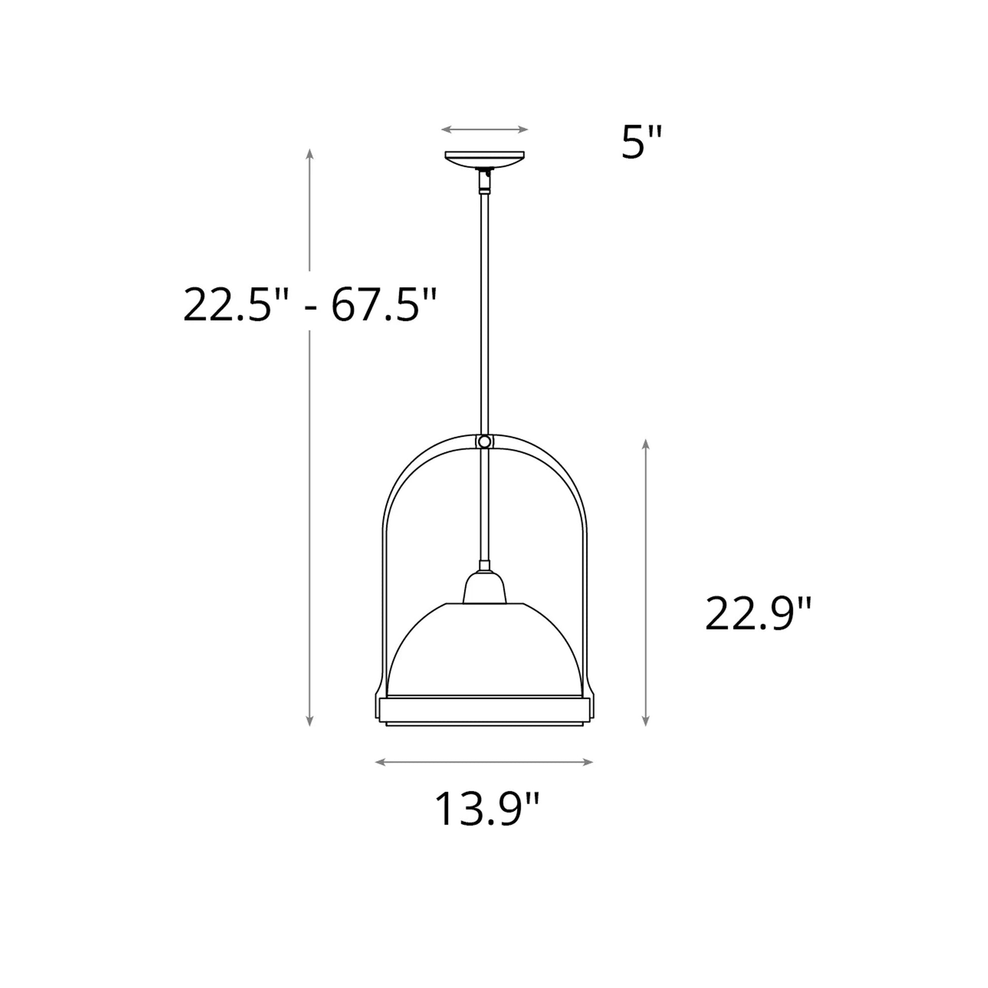 Atlas Pendant Light - line drawing.
