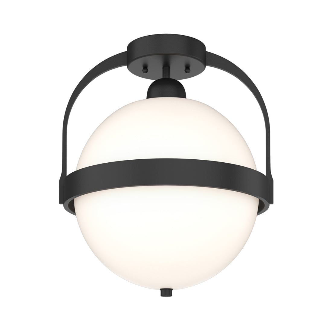 Atlas Semi Flush Mount Ceiling Light in Black.