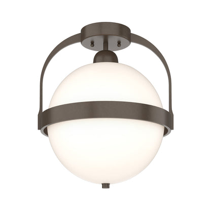 Atlas Semi Flush Mount Ceiling Light in Bronze.