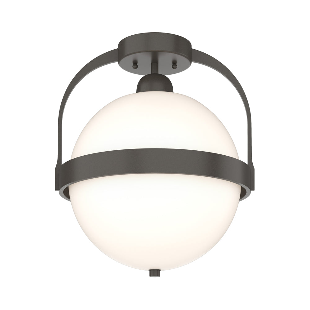 Atlas Semi Flush Mount Ceiling Light in Dark Smoke.