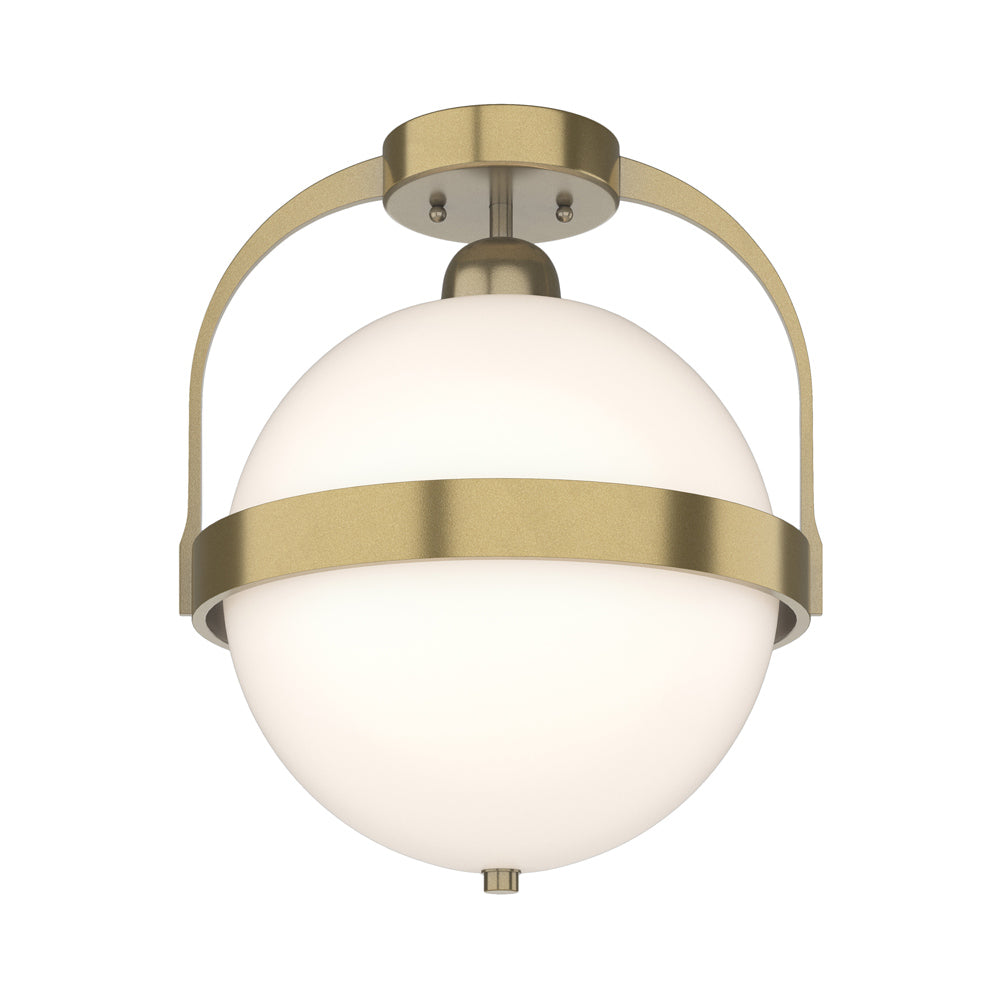Atlas Semi Flush Mount Ceiling Light in Modern Brass.