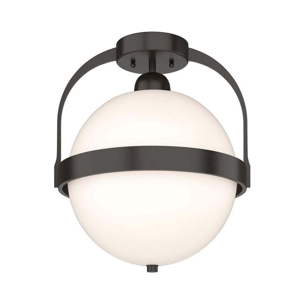 Atlas Semi Flush Mount Ceiling Light in Oil Rubbed Bronze.
