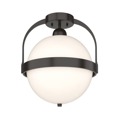 Atlas Semi Flush Mount Ceiling Light in Oil Rubbed Bronze.