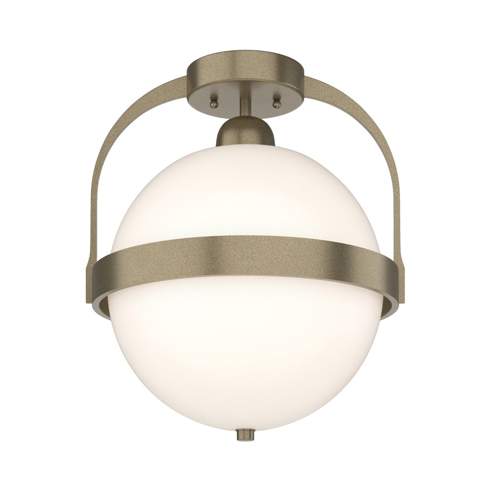 Atlas Semi Flush Mount Ceiling Light in Soft Gold.