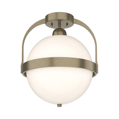 Atlas Semi Flush Mount Ceiling Light in Soft Gold.
