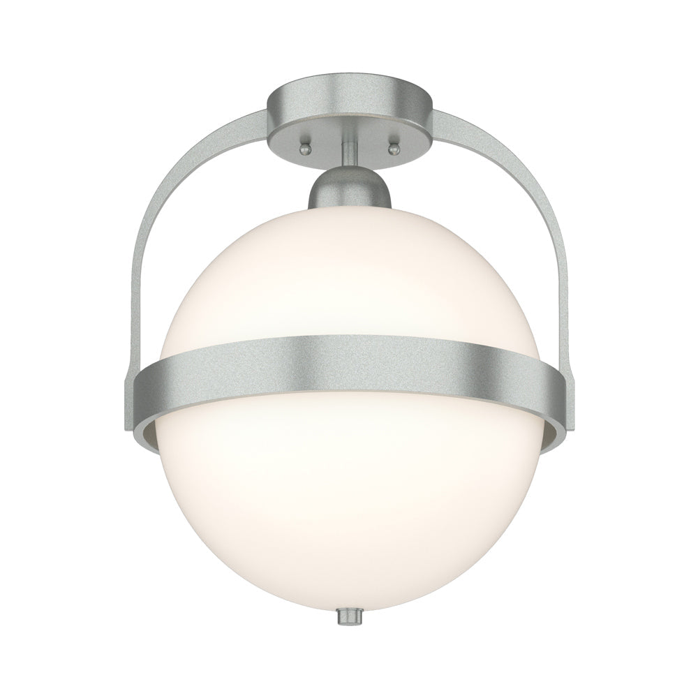 Atlas Semi Flush Mount Ceiling Light in Vintage Platinum.