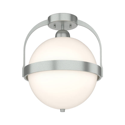 Atlas Semi Flush Mount Ceiling Light in Vintage Platinum.