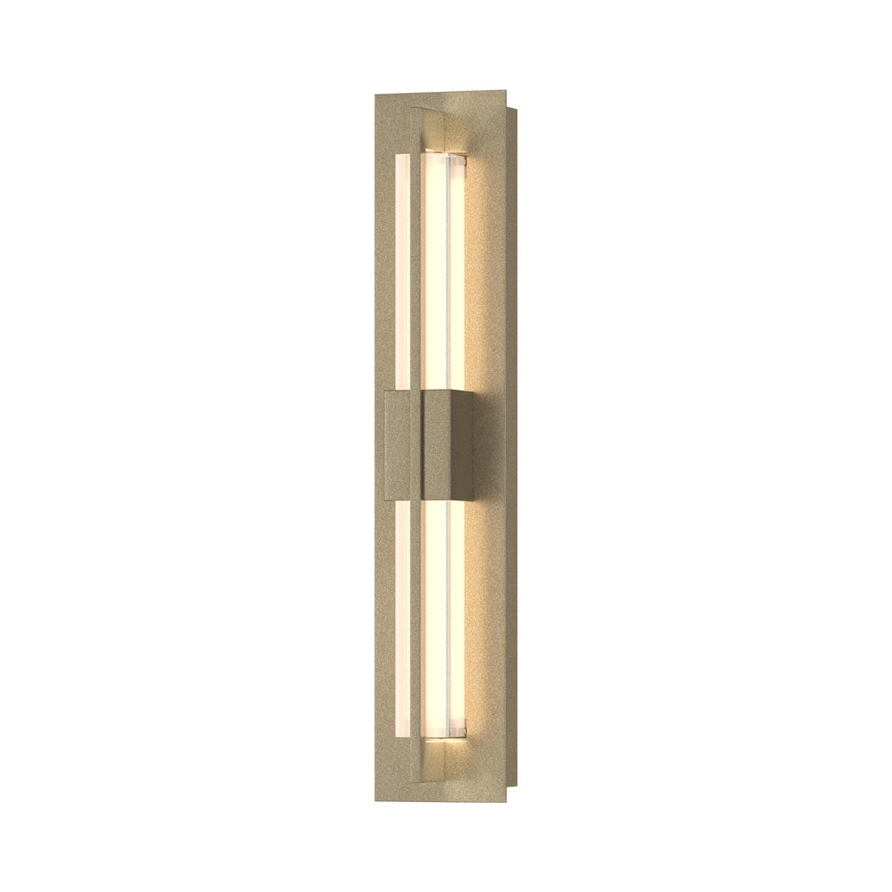 Axis Double LED Wall Light in Soft Gold.