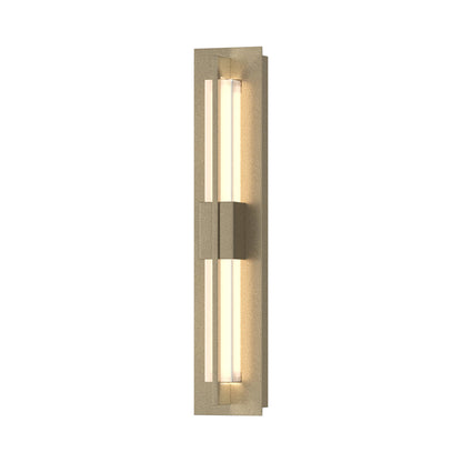 Axis Double LED Wall Light in Soft Gold.