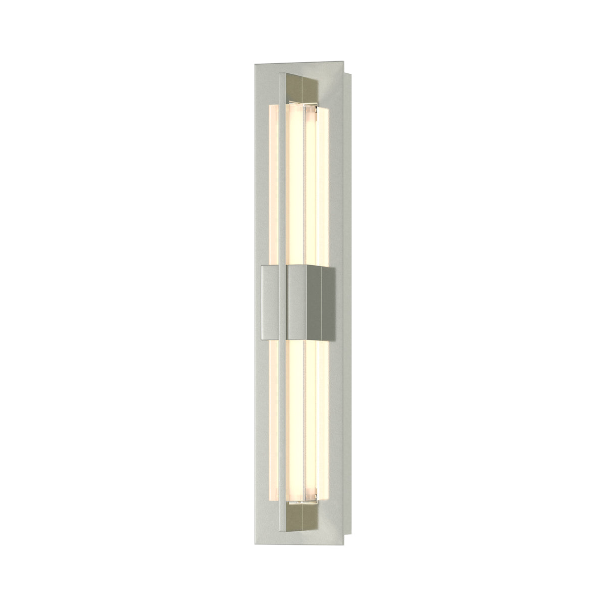 Axis Double LED Wall Light in Sterling.