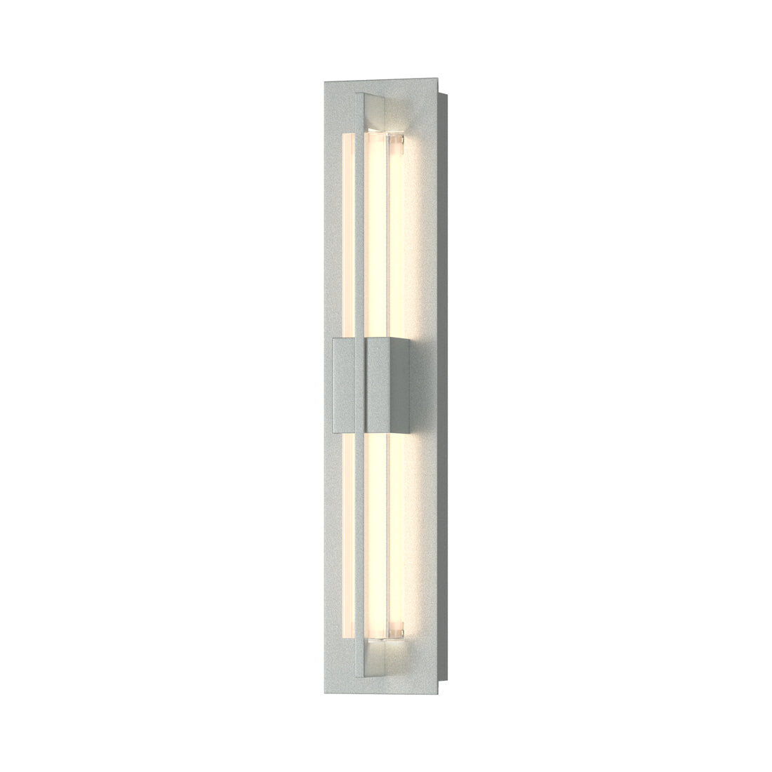 Axis Double LED Wall Light in Vintage Platinum.