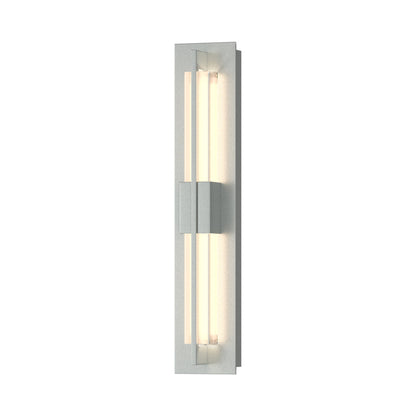 Axis Double LED Wall Light in Vintage Platinum.