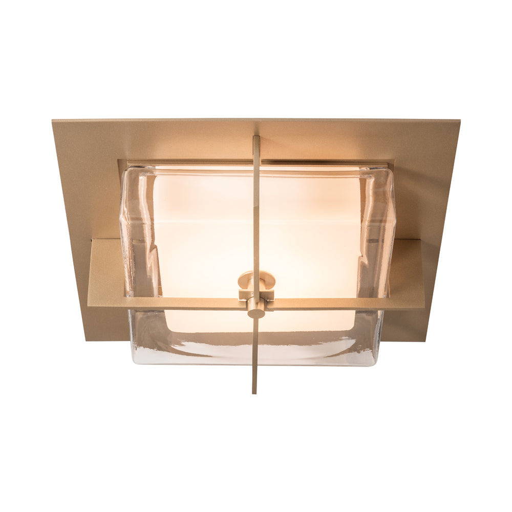 Axis LED Flush Mount Ceiling Light in Soft Gold.