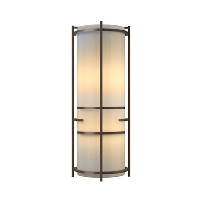 Banded Extended Wall Light in Bronze.
