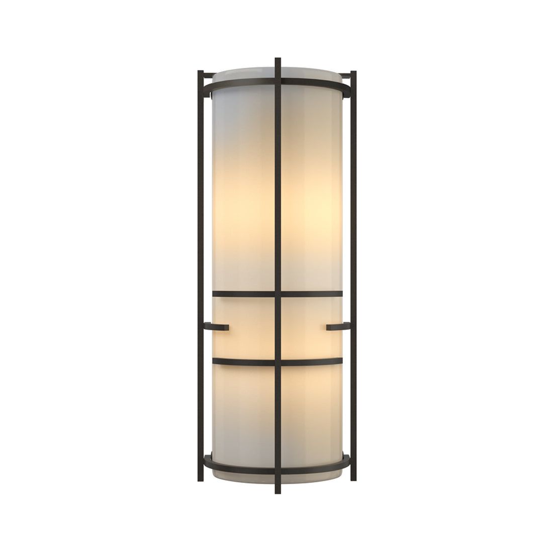 Banded Extended Wall Light in Dark Smoke.