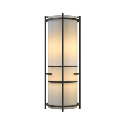 Banded Extended Wall Light in Dark Smoke.