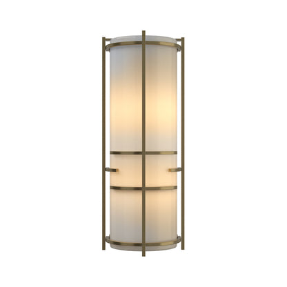Banded Extended Wall Light in Modern Brass.