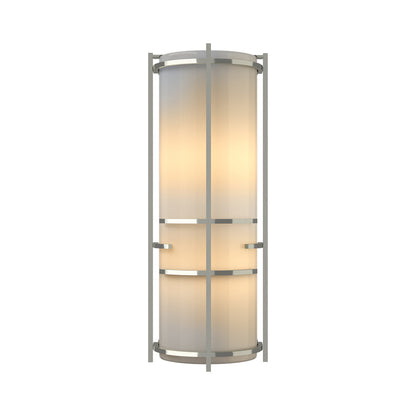 Banded Extended Wall Light in Sterling.