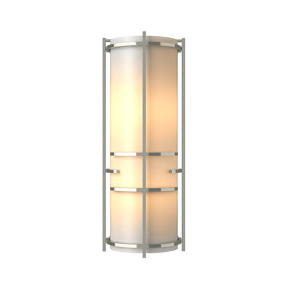 Banded Extended Wall Light in Sterling.