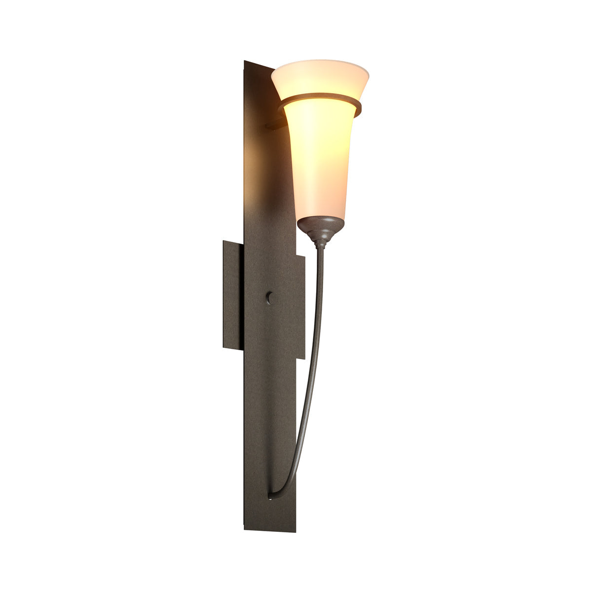 Banded Torch Wall Light in Dark Smoke.