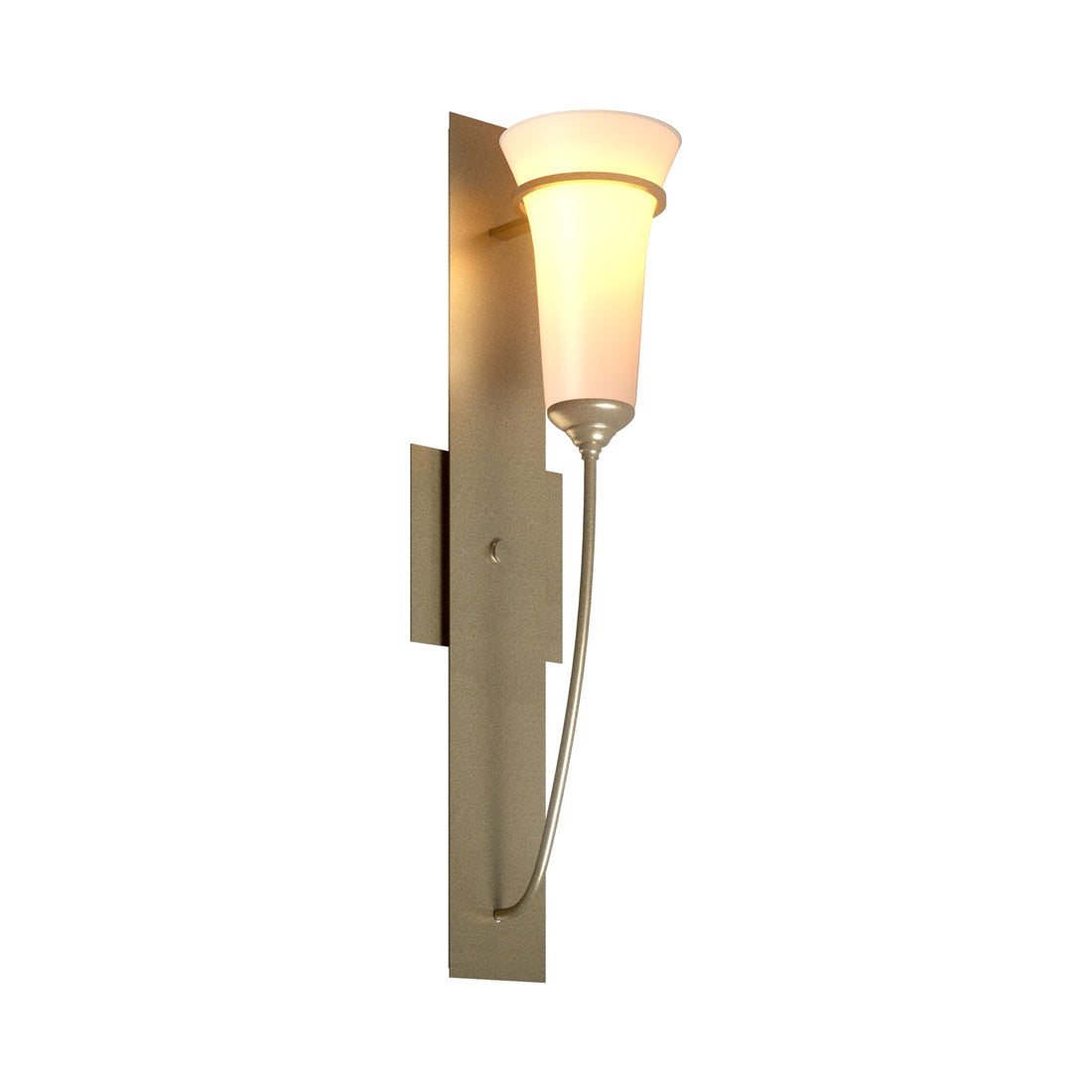 Banded Torch Wall Light in Soft Gold.