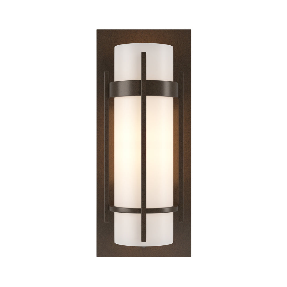 Banded Vertical Bar Wall Light in Bronze.