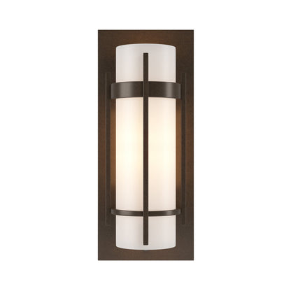 Banded Vertical Bar Wall Light in Bronze.